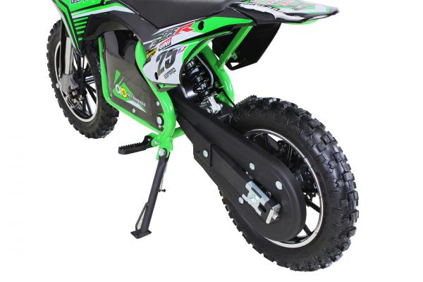 Kinder Mini Elektro Crossbike "Gepard" 500 Watt verstärkte Gabel 36Volt Grün - Elektro Auto Elektroauto Kinderauto